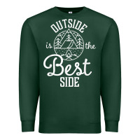 Sports Green outside is the best side for outdoor campers and hikers t shirt Premium Sweatshirt - linhVisuals