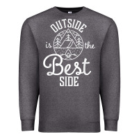 Charcoal Heather outside is the best side for outdoor campers and hikers t shirt Premium Sweatshirt - linhVisuals