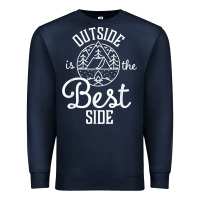 Navy outside is the best side for outdoor campers and hikers t shirt Premium Sweatshirt - linhVisuals