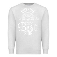 Oatmeal Heather outside is the best side for outdoor campers and hikers t shirt Premium Sweatshirt - linhVisuals