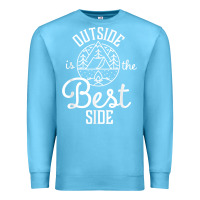 Ocean Blue outside is the best side for outdoor campers and hikers t shirt Premium Sweatshirt - linhVisuals