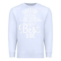 White outside is the best side for outdoor campers and hikers t shirt Premium Sweatshirt - linhVisuals