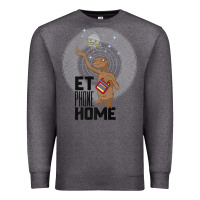 Charcoal Heather e.t. phone home spaceship flying away premium t shirt Premium Sweatshirt - linhVisuals