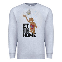 Heather Grey e.t. phone home spaceship flying away premium t shirt Premium Sweatshirt - linhVisuals