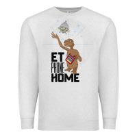 Oatmeal Heather e.t. phone home spaceship flying away premium t shirt Premium Sweatshirt - linhVisuals