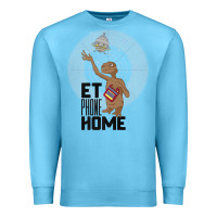Ocean Blue e.t. phone home spaceship flying away premium t shirt Premium Sweatshirt - linhVisuals
