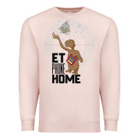 Pale Pink e.t. phone home spaceship flying away premium t shirt Premium Sweatshirt - linhVisuals
