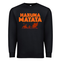 Black lion king hakuna matata Premium Sweatshirt - linhVisuals