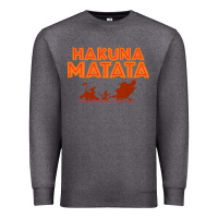 Charcoal Heather lion king hakuna matata Premium Sweatshirt - linhVisuals