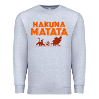 Heather Grey lion king hakuna matata Premium Sweatshirt - linhVisuals