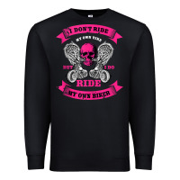 Black biker gear motorcycle gifts biker chick i ride my biker tank top Premium Sweatshirt - linhVisuals