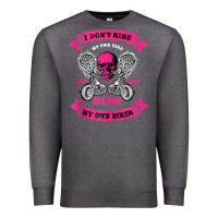 Charcoal Heather biker gear motorcycle gifts biker chick i ride my biker tank top Premium Sweatshirt - linhVisuals