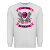 Dove Grey biker gear motorcycle gifts biker chick i ride my biker tank top Premium Sweatshirt - linhVisuals