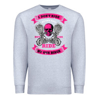 Heather Grey biker gear motorcycle gifts biker chick i ride my biker tank top Premium Sweatshirt - linhVisuals