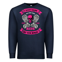 Navy biker gear motorcycle gifts biker chick i ride my biker tank top Premium Sweatshirt - linhVisuals