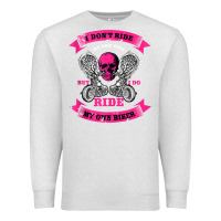 Oatmeal Heather biker gear motorcycle gifts biker chick i ride my biker tank top Premium Sweatshirt - linhVisuals
