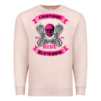 Pale Pink biker gear motorcycle gifts biker chick i ride my biker tank top Premium Sweatshirt - linhVisuals