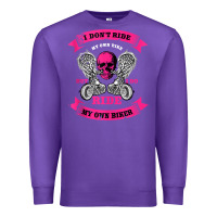 Purple biker gear motorcycle gifts biker chick i ride my biker tank top Premium Sweatshirt - linhVisuals