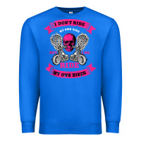 True Royal biker gear motorcycle gifts biker chick i ride my biker tank top Premium Sweatshirt - linhVisuals