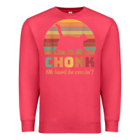 Cardinal chonk cat scale meme retro oh lawd he comin' memes t shirt Premium Sweatshirt - linhVisuals