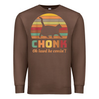 Chestnut chonk cat scale meme retro oh lawd he comin' memes t shirt Premium Sweatshirt - linhVisuals