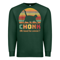 Sports Green chonk cat scale meme retro oh lawd he comin' memes t shirt Premium Sweatshirt - linhVisuals