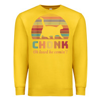 Lemon chonk cat scale meme retro oh lawd he comin' memes t shirt Premium Sweatshirt - linhVisuals