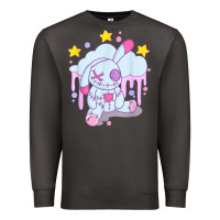 Smoke bunny pastel goth voodoo doll t shirt Premium Sweatshirt - linhVisuals