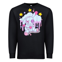 Black bunny pastel goth voodoo doll t shirt Premium Sweatshirt - linhVisuals