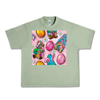 Oil Green Easter Gnomies Seamless Pattern Urban Heavy Tee - BundleAndBundleShop
