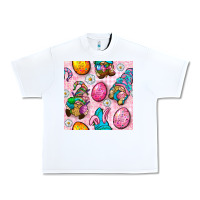 White Easter Gnomies Seamless Pattern Urban Heavy Tee - BundleAndBundleShop