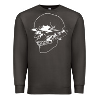 Smoke creepy cool egirl eboy pastel goth vaporwave glitch skull sweatshirt Premium Sweatshirt - linhVisuals