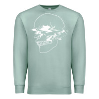 Seafoam creepy cool egirl eboy pastel goth vaporwave glitch skull sweatshirt Premium Sweatshirt - linhVisuals