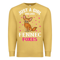 Antique Gold fennec fox just a girl who loves fennec foxes t shirt Premium Sweatshirt - linhVisuals