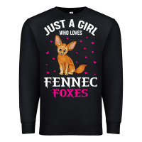 Black fennec fox just a girl who loves fennec foxes t shirt Premium Sweatshirt - linhVisuals