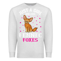 Oatmeal Heather fennec fox just a girl who loves fennec foxes t shirt Premium Sweatshirt - linhVisuals
