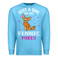 Ocean Blue fennec fox just a girl who loves fennec foxes t shirt Premium Sweatshirt - linhVisuals