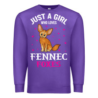 Purple fennec fox just a girl who loves fennec foxes t shirt Premium Sweatshirt - linhVisuals