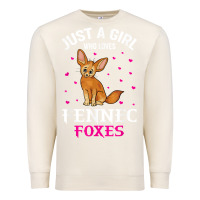Sandshell fennec fox just a girl who loves fennec foxes t shirt Premium Sweatshirt - linhVisuals