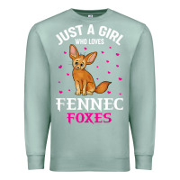 Seafoam fennec fox just a girl who loves fennec foxes t shirt Premium Sweatshirt - linhVisuals