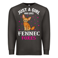 Smoke fennec fox just a girl who loves fennec foxes t shirt Premium Sweatshirt - linhVisuals