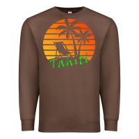 Chestnut outdoor t  shirt tahiti retro vintage sunset t  shirt Premium Sweatshirt - linhVisuals
