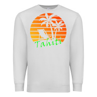 Dove Grey outdoor t  shirt tahiti retro vintage sunset t  shirt Premium Sweatshirt - linhVisuals