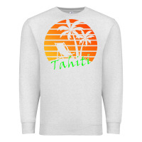 Oatmeal Heather outdoor t  shirt tahiti retro vintage sunset t  shirt Premium Sweatshirt - linhVisuals