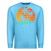 Ocean Blue outdoor t  shirt tahiti retro vintage sunset t  shirt Premium Sweatshirt - linhVisuals