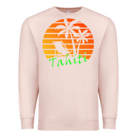 Pale Pink outdoor t  shirt tahiti retro vintage sunset t  shirt Premium Sweatshirt - linhVisuals