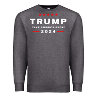 Charcoal Heather donald trump 2024 take america back election   the return sweatshirt Premium Sweatshirt - linhVisuals
