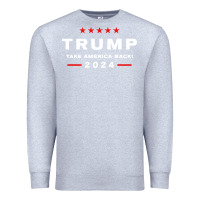 Heather Grey donald trump 2024 take america back election   the return sweatshirt Premium Sweatshirt - linhVisuals