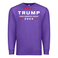 Purple donald trump 2024 take america back election   the return sweatshirt Premium Sweatshirt - linhVisuals