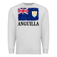 Dove Grey flag of anguilla   anguilla banner t shirt Premium Sweatshirt - linhVisuals